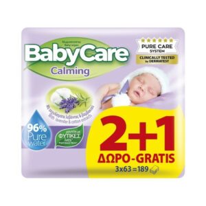 BabyCare Calming Wipes Μωρομάντηλα 3×63τμχ.