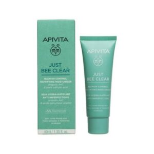 Apivita Just Bee Clear Κρέμα Κατά των Ατελειών Για Λιπαρή ή Με Τάση Ακμής Επιδερμίδα 40ml