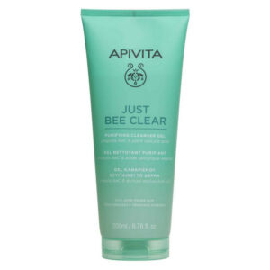 Apivita Just Bee Clear Purifying Cleansing Gel Καθαριστικό Τζελ Προσώπου Για Λιπαρή Επιδερμίδα ή Με Τάση Ακμής 200ml
