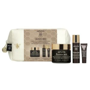 Apivita Promo Set Queen Bee Absolute Anti-Aging & Regenerating Cream Light Texture 50ml & Redefining Serum 10ml & Reviving Eye Cream 2ml