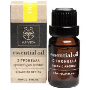 Apivita Essential Oil Citronella Βιολογικό Αιθέριο Έλαιο Σιτρονέλα 10ml
