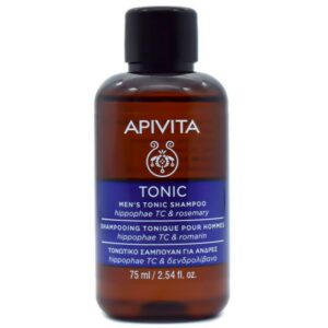Apivita Men’s Tonic Shampoo Mini Τονωτικό Σαμπουάν Kατά Tης Ανδρικής Τριχόπτωσης Mε Hippophae TC & Δενδρολίβανο 75ml