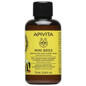 Apivita Mini Bees Hair & Body Wash Mini Σαμπουάν & Αφρόλουτρο Για Παιδιά Με Καλέντουλα & Μέλι 75ml