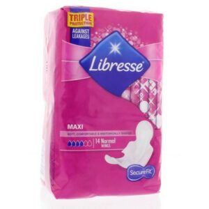 Libresse Comfort & Security Maxi Νormal Σερβιέτες Με Φτερά 14τμχ