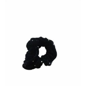 Ro Accessories Σούρα Μαλλιών Βελούδο Μαύρη Με Στρας 06-0121