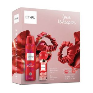C-Thru Love Whisper Set EDT 30ml & Deodorant Spray 150ml & & Scrunchies