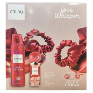 C-Thru Love Whisper Set EDT 30ml & Deodorant Spray 150ml & & Scrunchies