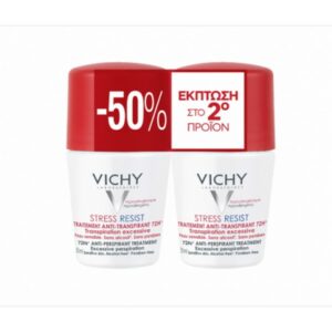 Vichy Promo Set Stress Resist 72h Deodorant Roll-On Αποσμητικό 2x50ml (-50% στο 2ο Προϊόν)
