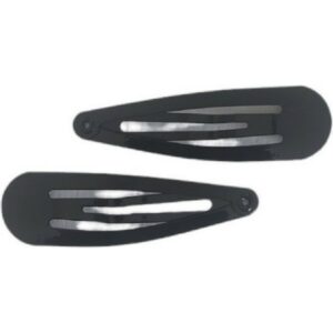 Ro Accessories Κλικ Κλακ Μαλλιών Μαύρα 7cm Σετ 2τμχ