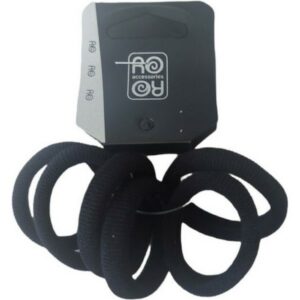 Ro Accessories Λάστιχο Μαλλιών Μαύρο 2.5cm Νο 03-0017 Σετ 6τμχ