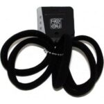 Ro Accessories Λάστιχο Μαλλιών Μαύρο 3.5cm Σετ 5τμχ