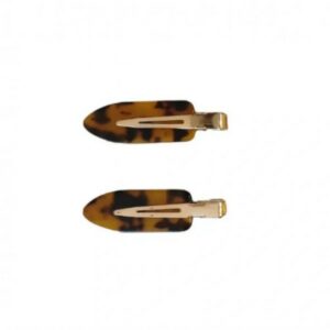 Ro Accessories Κλιπ Μαλλιών 2τμχ Καφέ 11-0078
