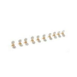 Ro Accessories Κλάμερ Μαλλιών Λουλούδι Στρας Σετ 10τεμ