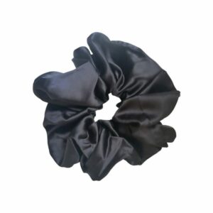 Ro Accessories Σούρα Μαλλιών Σατέν Μεγάλη Μαύρη