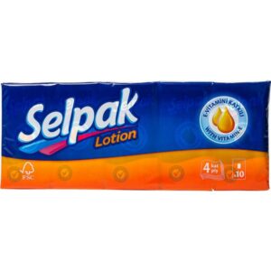 Selpak Lotion 4φυλλα Χαρτομάντηλα 10τμχ