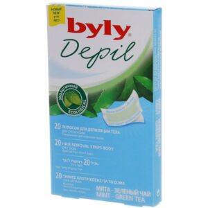 Byly Depil Hair Removal Body Strips Ταινίες Aποτρίχωσης Σώματος Με Άρωμα Μέντας 20τμχ.