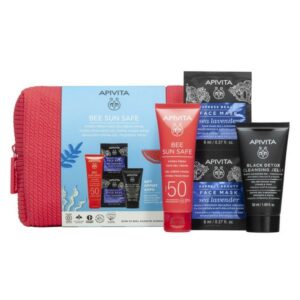 Apivita Promo Set Bee Sun Safe Hydra Fresh SPF50 Gel-Cream 50ml & Black Detox Cleansing Jelly 50ml & Express Face Mask Sea Levander 2x8ml