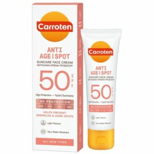 Carroten Anti Age Spot Suncare Face Cream SPF50 4D Protection Αντηλιακή Κρέμα Προσώπου Κατά Των Κηλίδων 50ml
