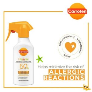 Carroten Family Suncare Face & Body Milk Spray SPF50 Αντηλιακό Γαλάκτωμα Προσώπου & Σώματος 270ml