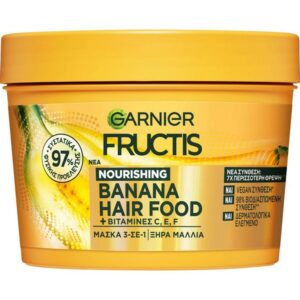 Garnier Fructis Nourishing Banana Hair Food 3-In-1 Mask Για Ξηρά Μαλλιά 400ml