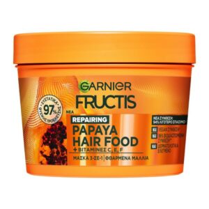 Garnier Fructis Repairing Papaya  Hair Food 3-In-1 Mask Για Φθαρμένα Μαλλιά 400ml