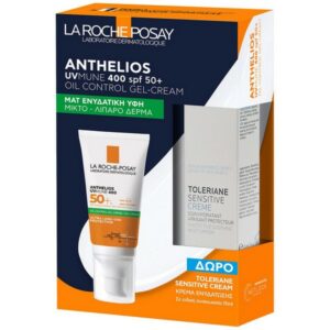 La Roche-Posay Promo Set Anthelios UVMune 400 SPF50+ Oil Control Gel-Cream 50ml & Toleriane Sensitive Moisturiser Cream 15ml