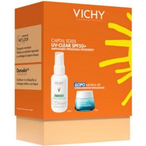 Vichy Promo Set Capital Soleil UV-Clear SPF50+ Fluid 40ml & Mineral 89 72h Moisture Boosting Cream 15ml