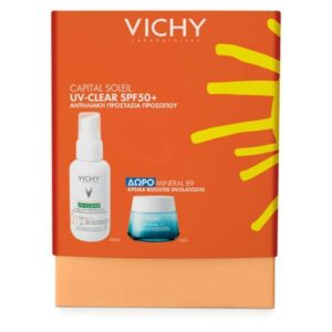 Vichy Promo Set Capital Soleil UV-Clear SPF50+ Fluid 40ml & Mineral 89 72h Moisture Boosting Cream 15ml