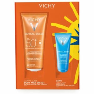 Vichy Promo Set Capital Soleil Invisible Hydrating Αντηλιακό Γαλάκτωμα SPF50+300ml & Δώρο After Sun Γαλάκτωμα Για Μετά Τον Ήλιο 100ml