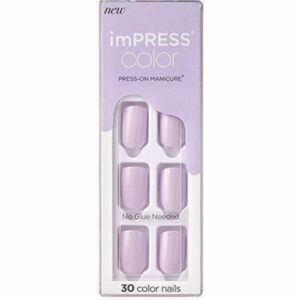 Kiss Impres Nail Kit Σε Μωβ Χρώμα 30τμχ