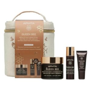 Apivita Promo Set Queen Bee Absolute Anti-Aging & Regenerating Light Texture Cream 50ml & Redefining Serum 10ml & Reviving Eye Cream 5ml