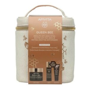 Apivita Promo Set Queen Bee Absolute Anti-Aging & Regenerating Light Texture Cream 50ml & Redefining Serum 10ml & Reviving Eye Cream 5ml