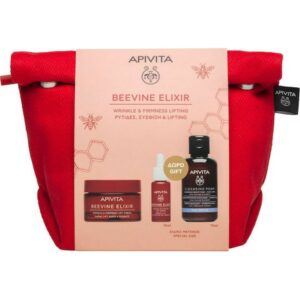 Apivita Promo Set Beevine Elixir Wrinkle & Firmness Lift Light Texture Cream 50ml & Firming Activating Lift Serum 10ml & Cleansing Creamy Foam Face & Eyes 75ml