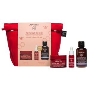 Apivita Promo Set Beevine Elixir Wrinkle & Firmness Lift Rich Texture Cream 50ml & Firming Activating Lift Serum 10ml & Cleansing Creamy Foam Face & Eyes 75ml