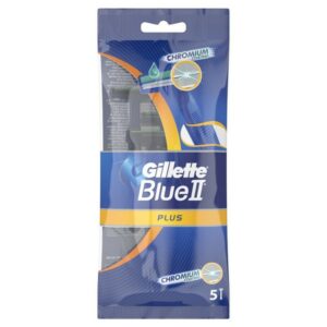 Gillette Blue II Plus Ξυραφάκια μιας Χρήσης με 2 Λεπίδες & Λιπαντική Ταινία 5τμχ.