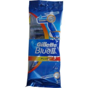 Gillette Blue II Plus Ξυραφάκια μιας Χρήσης με 2 Λεπίδες & Λιπαντική Ταινία 5τμχ.