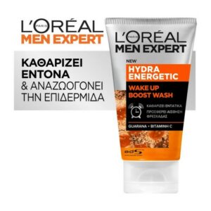 L’oreal Paris Men Expert Hydra Energetic Wake Up Boost Wash Gel Καθαρισμού 100ml