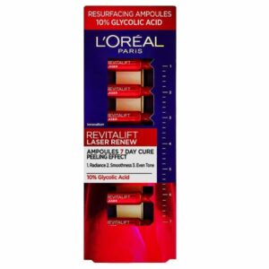 L’ Oreal Paris Revitalift Laser Renew,Αμπούλες  Νυχτός Με Γλυκολικό Οξύ Για Λεία Λαμπερή & Σφριγηλή Επιδερμίδα σε 7 Ημέρες 7x1ml