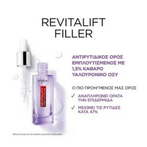 L’ Oreal Paris Revitalift Filler [+Hyaluronic Acid]  Αντιρυτιδικός Ορός Με Καθαρό Υαλουρονικό Οξύ 30ml