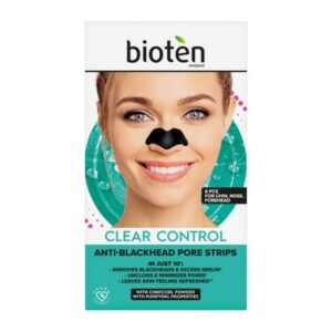 Bioten Clear Control Anti Blackhead Pore Strips Επιθέματα Καθαρισμού Πόρων 6τμχ