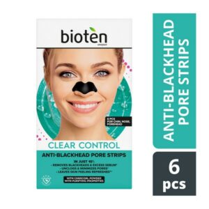 Bioten Clear Control Anti Blackhead Pore Strips Επιθέματα Καθαρισμού Πόρων 6τμχ